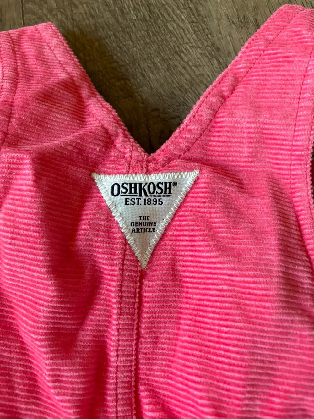 Vintage 2000s Y2K Oshkosh Overalls Bibs Vestbak Corduroy Floral Pink NWT 18M